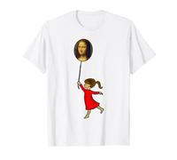Bambina in rosso cremisi con palloncino di Gioconda Lisa Maglietta