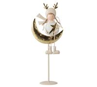 Bambina Metallo Sulla Luna Con Led H19.5cm White Gold J-Line