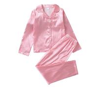Bambina Pigiama Set Ragazzo Raso Seta Bambini per Neonati Top Pantaloni Stampa Manica Corta da Salotto in