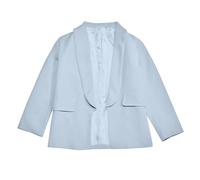 Bambina Ragazza Giacca Manica Lunga in Tinta Unita Tailleur Cardigan Elegante Cappotto Leggero Bambine Primavera Autunno Abbigliamento Vestiti Ragazze 2026