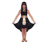 Bambina Ragazze Egiziano Faraone Ragazza in Nero Costume (8-10yr)