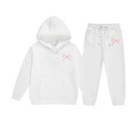 Bambina Ragazzo Tuta Sportiva Bambini E Ragazze con Cappuccio Solid Color Cotone Completo Set Abito da Chic Ed Elegante Sportswear Multi di Abbigliamento per Tute Sportive 3-15 Anni