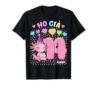Bambina Shirt con Tema Assolotto Compleanno Ho già 14 Anni Maglietta