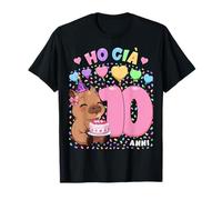Bambina Shirt con Tema Capibara Compleanno Ho già 10 Anni Maglietta