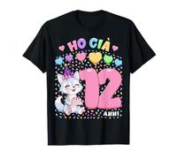 Bambina Shirt con Tema Lupa Compleanno Ho già 12 Anni Maglietta