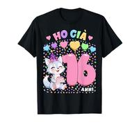 Bambina Shirt con Tema Lupa Compleanno Ho già 16 Anni Maglietta