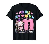 Bambina Shirt con Tema Mucca Compleanno Ho già 11 Anni Maglietta