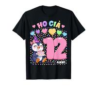 Bambina Shirt con Tema Pinguina Compleanno Ho già 12 Anni Maglietta