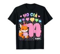Bambina Shirt con Tema Volpe Compleanno Ho già 14 Anni Maglietta