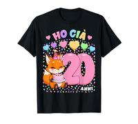 Bambina Shirt con Tema Volpe Compleanno Ho già 20 Anni Maglietta