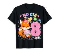 Bambina Shirt con Tema Volpe Compleanno Ho già 8 Anni Maglietta
