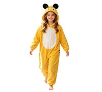 Bambina Tuta Intera Cappuccio Orecchie Coniglio Zip Frontale Gambe | Pagliaccetto Lungo Chiusura Lampo, Completo , Motivo Animale Cocoon, Travestimento Festa, Per Recite Scolastiche