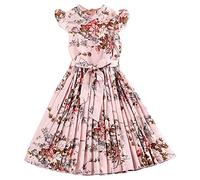 Bambina Vestito 3-14 Anni Lunghezza al Ginocchio Abito con Paillette, Linea Ad A, in Chiffon Abito da Festa A Maniche Casual E Kawaii Dress per Bambini, Adolescenti, Ragazze per Cerimonie Compleanni