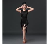 Bambina Vestito da Danza Latino Salsa Tango Nappa Abiti per la Performance