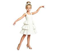 Bambina Vestito Damigella d'Onore Bimba Principessa Una Piccolina | Foderato,Senza Maniche,A Gradini,Vacanza,Fanciulle Fiori,Gala,Damigella D’Onore,Cocktail,Scatto Fotografico,Tutti I Giorni