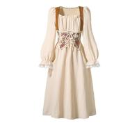 Bambina Vestito La Cerimonia Una Bimba Come Damigella d'Onore Seta Beige 9-10 Anni
