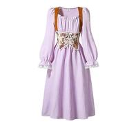 Bambina Vestito La Cerimonia Una Bimba Come Damigella d'Onore Seta Viola 8-9 Anni
