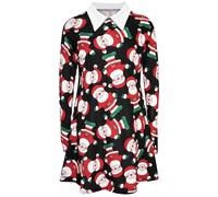 Bambine Babbo Natale Swing Abito Novità Pupazzo di Neve Regali Festa