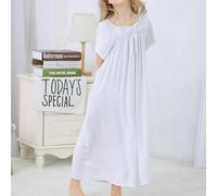 Bambine Cotone Camicia da Notte Pizzo Pigiama Biancheria da Notte Manica Corta