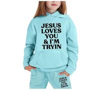 Bambine Felpa Pullover Set Tuta sportiva Unise e Pantaloni da Ginnastica Donna Elegante a maniche lunghe elastici in vita Ragazze Sportivo per le dei bambini