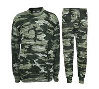 Bambine Lounge Abito Camouflage Tuta da Ginnastica Top Fondo Riposo Anni 7-13