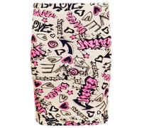 Bambine Love Fumetto Graffiti Stampa Legging Skater Midi Abito Top Corto Gonna
