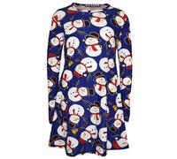 Bambine Natale Abito Babbo Pupazzo di Neve Pinguino Stampa New Vestiti Leggings