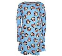 Bambine Natale Abito Babbo Pupazzo di Neve Pinguino Stampa New Vestiti Leggings