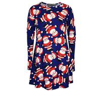 Bambine Natale Abito Babbo Pupazzo di Neve Pinguino Stampa New Vestiti Leggings