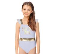 Bambine one piece Costume Finiture IN Oro Super Ragazza Spiaggia Surf 2-14