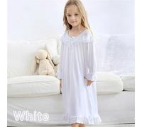 Bambine Pizzo Pigiama Cotone Camicia da Notte Principessa Larga