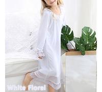 Bambine Pizzo Pigiama Cotone Camicia da Notte Principessa Larga