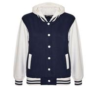 Bambine Ragazzi B.B Tinta Unita Giacca con Cappuccio Varsity Classico Baseball