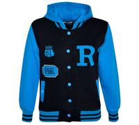 Bambine Ragazzi Baseball con Cappuccio R Moda Fox Giacca Varsity Maniche Lunghe