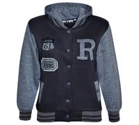 Bambine Ragazzi Baseball con Cappuccio R Moda Fox Giacca Varsity Maniche Lunghe