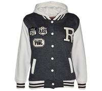 Bambine Ragazzi Carbone R Moda Baseball Giacca con Cappuccio Varsity 2-13 Anni