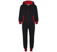 Bambine Ragazzi Pile Contrasto A2Z Onesie one piece Rosso Tutto IN Uno