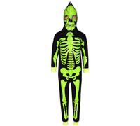 Bambine Ragazzi Scheletro A2Z Onesie one piece Stampa Costume Halloween 5-13