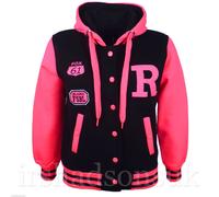 Bambine Ragazzi Varsity Nyc Fox Baseball R Neon Luminoso con Cappuccio Giacca