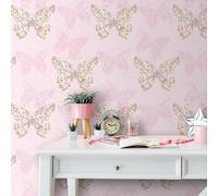 Carta Da Parati Farfalla Incantata Catherine Lansfield Muriva 165572 Rosa Camera