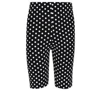 Bambine Spotty Nero Ciclismo Corto Elasticizzato Palestra Estivo Ginocchio Lungo