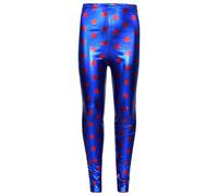 Bambine Stella Rossa Metallico Leggings Lucente Moda Danza Leggings 3-13 Anno