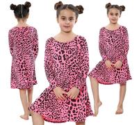 Bambine Swing Abiti Piccante Tartan Dente di Cane Stampa Moda Abiti 3-13 Anni