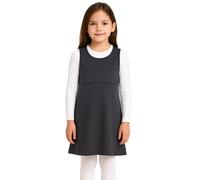 Bambine Tinta Unita Scuola Uniforme Vestito Scamiciato Comodo Estate Abito da