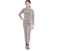 Bambine Top a Costine E Fondo Tuta Moca Abbigliamento Comodo Moda Completo Set