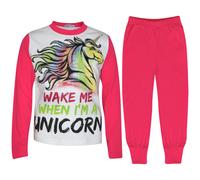 Bambine Wake Me When I'M Un Unicorn Pigiama Lounge Indossare Notte 5-13 Anni