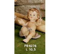 Bambinello 10,5 cm dipinto a mano in resina by Paben