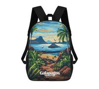 Bambini 17inch Borsa Scolastica Galapagos National Park Ecuador Illustration Zaino Scolastico Per Bambini Borsa Per Libri Scuola Alla Moda Casual Zaini Da Viaggio Stampa 3D Divertenti Borse Per Libri