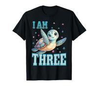 Bambini 3 Anni 3 ° compleanno Tartarughe marine I am Three Turtle Maglietta