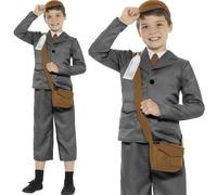 Bambini 40s 50s Grigio Costume 1940s 50's Completo Da Smiffys